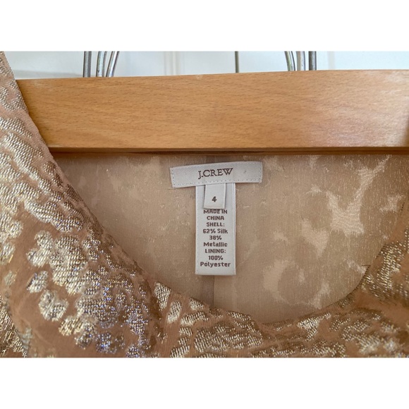 J. CREW METALLIC GOLD SILK SLEEVELESS TOP - Picture 5 of 6